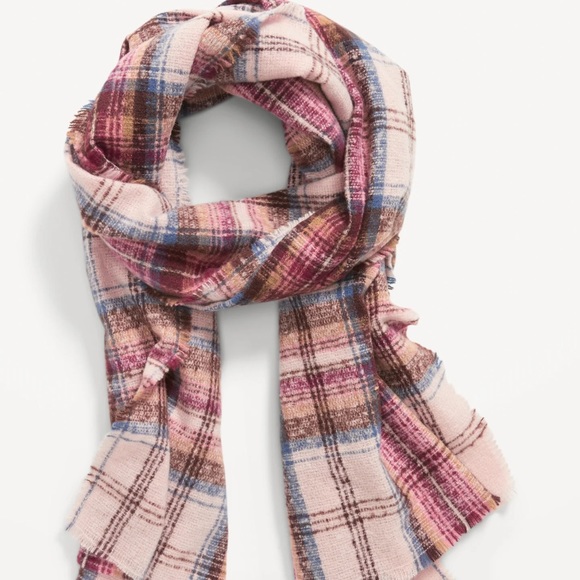 NWT OLD NAVY Plaid Flannel Scarf   Color: Pink Plaid OS Cozy, soft-brushed - Picture 1 of 1